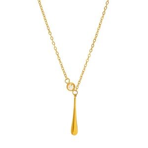 Gold Plated Stainless Steel Teardrop Pendant Necklace | Dainty Drop